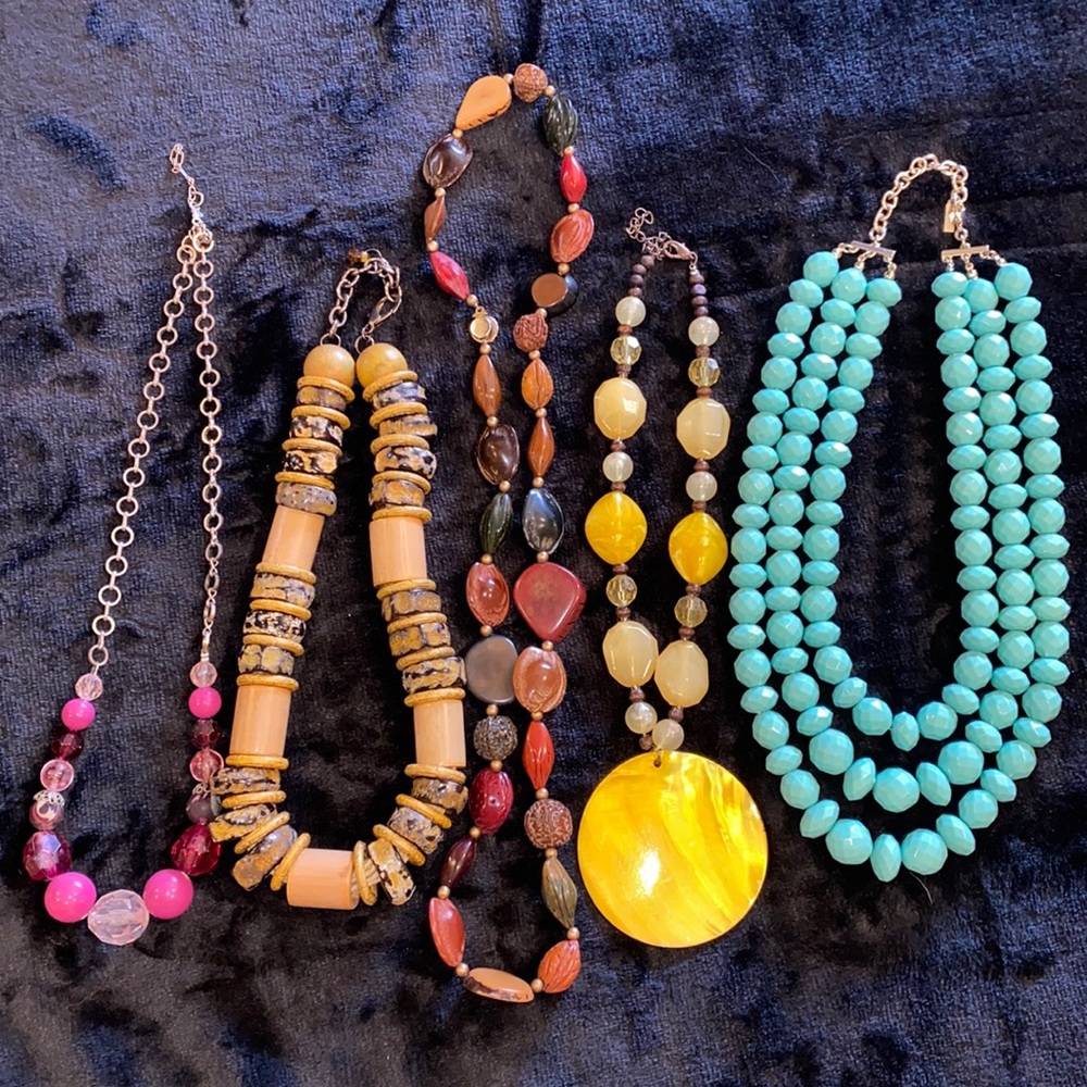 Costume Jewelry Lot of 5 Necklaces